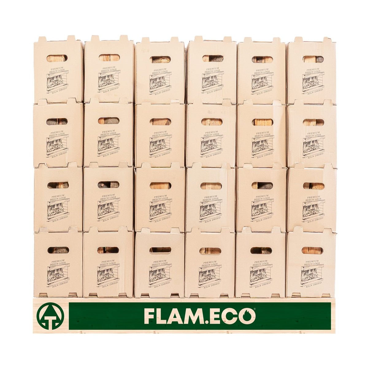 Kiln Dried Beech Hardwood Logs | 48 Boxes