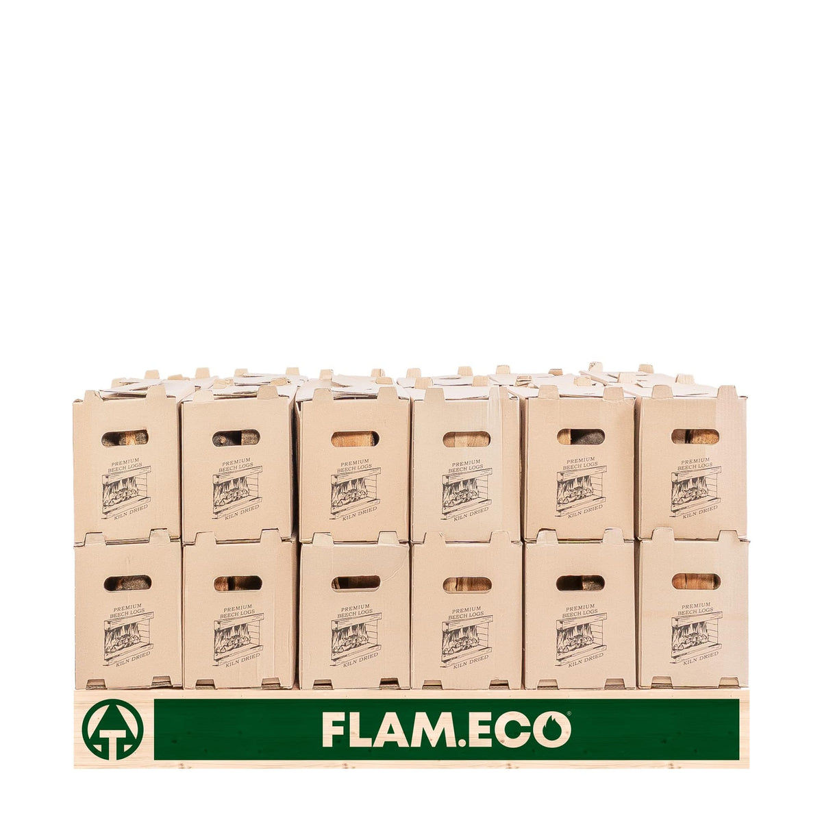 Kiln Dried Beech Hardwood Logs | 24 Boxes